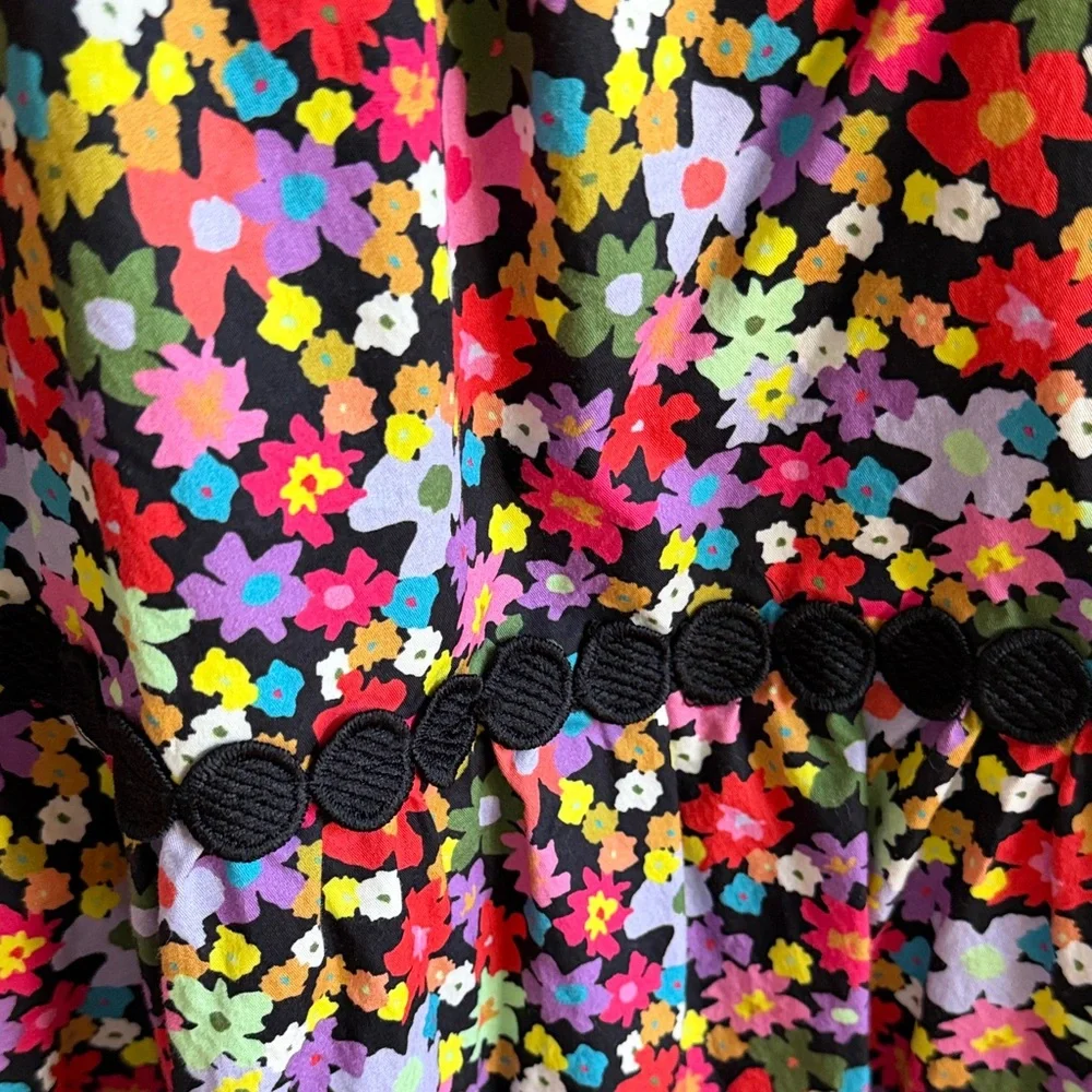CROSBY by Mollie Burch Black Multicolor Floral Mini Dress - Picture 2 of 5